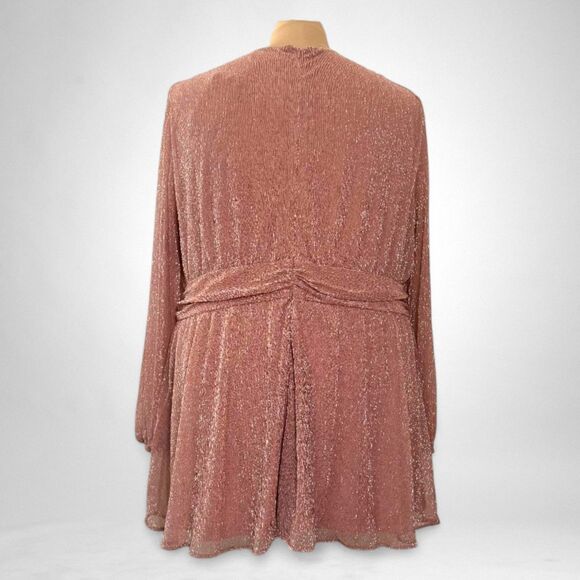 SKIES ARE BLUE Mauve with Shimmer Tunic Blouse, NEW! Size 2X - Picture 3 of 8